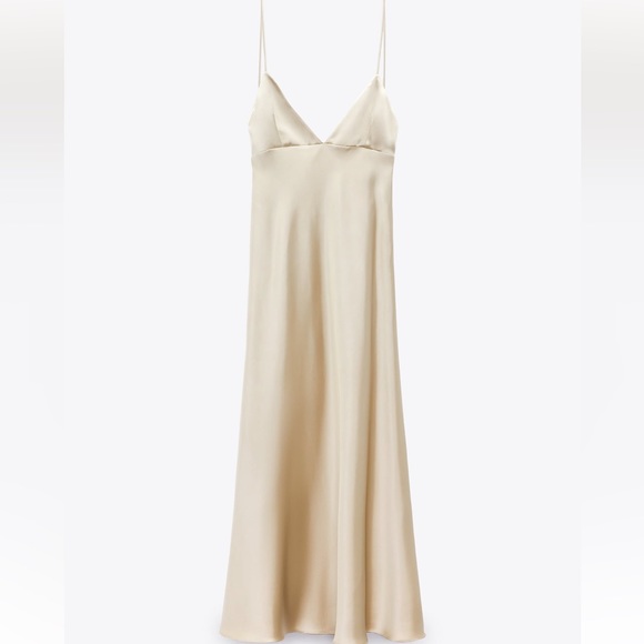 Zara SATIN SLIP DRESS - Picture 4 of 8